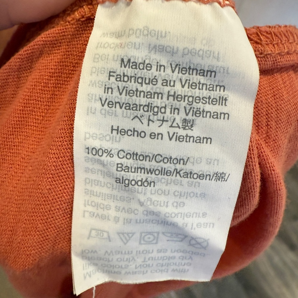 Madewell Whisper Cotton V-Neck Pocket Tee – Burnt Orange (XS) - Picture 4 of 4